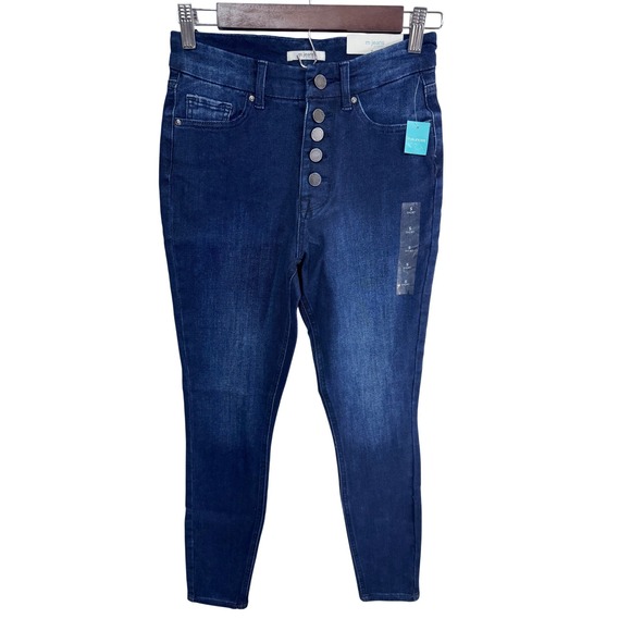 Maurices Denim - Maurices S Short Blue Jeggings‎ Women's Limitless High Rise Button Fly